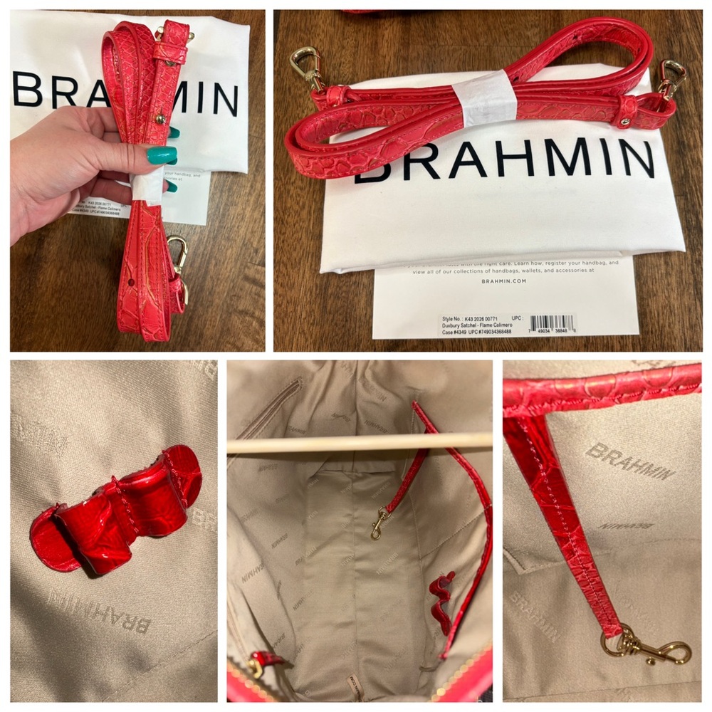 **SOLD**Brahmin NWOT Duxbury - Flame Calimero - Feminine, Sultry, Date Night - Picture 8 of 16